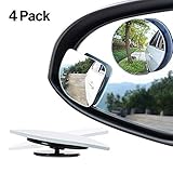 4pcs 51mm Auto Totwinkel Seite konvexen Spiegel Rearview 360 Weitwinkel Einstellbare Runde Randlos