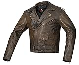 Bohmberg Herren Lederjacke Antikleder Rockabilly Chopper Retro Biker Leder Jacke Rocker Brandostyle (M)