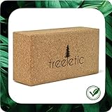 treeletic® nachhaltiger Premium Yogablock bYo Base | 2-seitig bedruckt | 100% Kork | Korkblock in 23x12x7,5cm | Made in Portugal