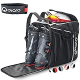 Otaro ® Premium Skischuhtasche mit Helmfach (Classic: Grau/Schwarz)