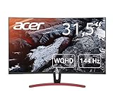 Acer ED323QURA Monitor 31,5 Zoll (80 cm Bildschirm) WQHD, 144Hz HDMI/DP, 75Hz DVI, 4ms (G2G), HDMI 2.0, DP 1.2a, DVI DL, HDMI/DP FreeSync Premium