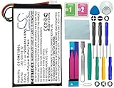 Cameron Sino GPS Akku 1250mAh Li-Polymer passend für Garmin Edge 605, Edge 705, ersetzt Garmin 361-00019-12 mit 14 in 1 Reparatur Werkzeug Set Kit