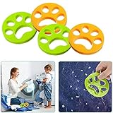 Charminer 4pcs Haustier Haarentferner, Wiederverwendbarer Haustier-Epilierer zur Entfernung von Tierhaaren, Haushaltsreinigungsset für Hundehaar, Katzenhaar und alle Haustiere