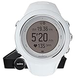 Suunto Unisex Ambit3 Multisport GPS-Uhr, 15 Std. Akkulaufzeit, Herzfrequenzmesser + Brustgurt (Gr. M), Wasserdicht bis 50 m, weiß, SS020680000