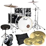 Pearl Export EXX725Z/C31 Black Inkl Becken + keepdrum Drum-Hocker + Kopfhörer