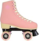 Nijdam 52RO Eye Candy Retro Rollschuhe, Hellrosa/Beige, Einheitsgröße