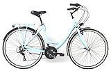 28 Zoll Damen City Fahrrad CITYFAHRRAD DAMENFAHRRAD CITYRAD DAMENRAD Citybike Rad Bike Beleuchtung Shimano 6 Gang Balmoral Lady BLAU