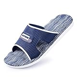 Sisttke Badelatschen Sommer Dusch-& Badeschuhe für Damen Herren,Unisex-Erwachsene Hausschuhe rutschfest Pantoletten Strand Dusche 36-47