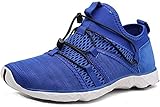 Sisttke Aquaschuhe Unisex Herren Damen Strandschuhe Fitnessschuhe Barfußschuhe Trekking Schuhe Schnell Trocknender rutschfest Wasserschuhe, Blau, 48 EU