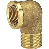 Gardena Messing-Winkel mit Innen- und Außengewinde: Winkelstück mit 33.3 mm (G 1 Zoll)-Gewinde, zur Richtungsänderung von Rohren oder Schläuchen (7284-20)