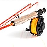 Fladen Angeln Warbird 6 WT Fly (3 Sektionen) Carbon Angelrute und Angelrolle und Line-Set – 2,7 m/9 ft Vantage Carbon Stange & Passende [12 K-8016]