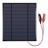 Decdeal Solarpanel Solarmodul Solarzelle Photovoltaik mit Krokodilklemmen 2.5W 5V