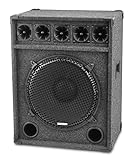 McGrey Festival 15 PA Lautsprecher - Lautsprecherbox mit 38cm (15') Subwoofer - DJ Box mit Holzgehäuse und Tragegriffen - 2-Wege Speaker mit 600W