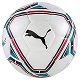 PUMA Unisex – Erwachsene teamFINAL 21.5 Hybrid Ball Fußball, White-Rose Red-Ocean Depths Black, 3