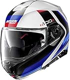 Nolan N100-5 Hilltop N-Com Klapphelm Weiß/Rot/Blau XL (62)