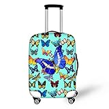chaqlin Gepäckabdeckung Anti-Staub-Tasche Gepäckkoffer Schutzjacke Spandexabdeckung Schmetterling Design Größe S Auf 18-20 Zoll Gepäck anwenden
