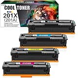 Cool Toner Kompatibel Tonerkartusche Replacement für HP 201X 201A CF400X CF400A für HP Color Laserjet Pro MFP M277dw M252dw M277n Laserjet Pro M252n M274n M277 M252 M277c6 CF400X CF401X CF402X CF403X