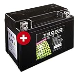 TECNO-GEL Motorrad-Batterie YTX9-BS, 12V Gel-Batterie 9Ah, 151x87x105 mm inkl. Pfand