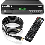 morgan‘s S50 FHD digitaler Satelliten Sat-Receiver Kit (HDTV, DVB-S2, HDMI, SCART, USB 2.0, Full HD 1080p, LAN) [vorprogrammiert für Astra, Modell 2019] Aufnahme, Timeshift + conecto HDMI-Kabel