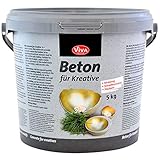 Viva Decor® Gieß-Beton für Kreative (5kg) Beton Deko - kreativ Basteln mit dem Bastelbeton zum Gießen - oder als Abformmasse für Deko - Made in Germany