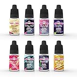 White and Fluffy® 8x 250mg CBD E-Liquid Probier Set • Test-Note 1,4 • PG VG 5ml• 8er Set E Liquid für für E Zigaretten/Elektrische Zigarette/E-Shisha