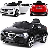 BPD Elektrisches Kinderauto Elektroauto 6er GT mit 12V Akku 2x45W Motoren weiche Eva-Reifen Ledersitz