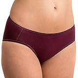 HERMKO 5031 Damen Midi-Slip Baumwolle/Elastan, Farbe:Bordeaux, Größe:44/46 (L)