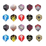 BESPORTBLE 30 Stück Dartpfeile Flights Standard Dart Flights für Steel und Soft Dartpfeile Outdoor Indoor Sport Dart Zubehör Stil A