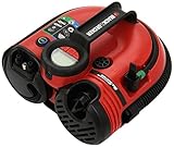 Black+Decker Akku-/12V-Kompressor / Luftpumpe, 160PSI, für Reifen, Bälle etc., Akku-betrieben, Automatik-Abschaltung, integriertes Reifenventil, ASI500