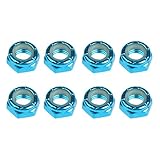 perfk 8pcs Kohlenstoffstahl Skateboard Achse Schrauben Muttern Longboard Ersatz Zubehör - Blau