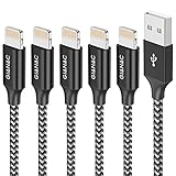 GIANAC iPhone Ladekabel, 5PACK [ 0.25M 0.5M 1M 2M 3M] Lightning Kabel Nylon Schnell Apple Ladekabel für iPhone 11 pro, 11, X, XS, XS Max, XR, X, 8, 8 Plus, 7, 7 Plus, 6s, 6s Plus, 6, 6 Plus