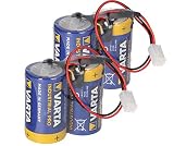 Ersatzbatterie kompatibel ABUS Security-Center für 2WAY-Funksirene 2x2er Set FU2986 FU8220 FU8222 FUSG50000