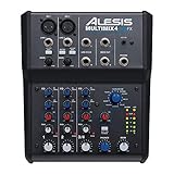 Alesis MultiMix 4 USB FX – kompakter 4-Kanal Studiomixer mit integrierten Effekten und USB Audio Interface für Heimstudioaufnahmen