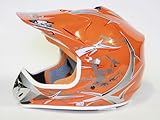 Helm Kinderhelm Motorradhelm Crosshelm Motocrosshelm Sport Orange S