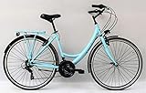 28 Zoll Damen City Fahrrad CITYFAHRRAD DAMENFAHRRAD CITYRAD DAMENRAD Rad Bike Beleuchtung Shimano 18 Gang Balmoral Lady Türkis Blau