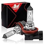 WinPower H8 35W Scheinwerfer Halogenlampen 3000K Gelb Super Bright 12V Auto Nebelscheinwerfer Lampen Angel Eyes Halo Ringe, 2 Stück