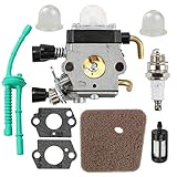 KKmoon Vergaser mit Luftfilter Zündkerzen Kraftstoffleitung Dichtung kit für STIHL FS38 FS45 FS46 FS55 KM55 FS85