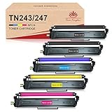Toner Kingdom Tonerkartusche Ersatz für Brother TN247 TN243 für MFC-L3750CDW MFC-L3770CDW DCP-L3510CDW DCP-L3550CDW HL-L3210CW HL-L3230CDW HL-L3270CDW MFC-L3710CW MFC-L3730CW (5 Packung)