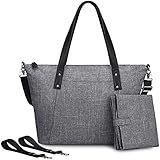 S-ZONE Baby Wickeltasche Große Wasserdichte Leichte Handtasche Stilvolle Henkeltasche Multifunktionale Babytasche mit Wickelunterlage Verbesserte Kinderwagengurte Verstellbarer Schultergurt