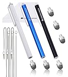 The Friendly Swede Touchpen 3 Stück Hybrid Stylus - Touchscreen Eingabestift mit austauschbarer Mikrofaserspitze für Handy, Tablet (Blau, Weiss, Schwarz)