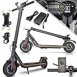 KESSER® Elektro Scooter 700 W E-Scooter mit APP & Bluetooth E-Roller Elektroroller Faltbar 9,5 Zoll Reifengröße bis zu 30 km/h Aluminium Klappbar max. Belastung 120kg, LED Anzeige Akku Carbon