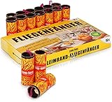 com-four® 16x Premium Fliegenfalle Öko-Natur Klebe-Falle - Fliegenfänger-Rollen gegen Insekten wie Fliegen, Mücken und Motten - Umweltfreundliche Bio-Falle giftfrei und hygienisch