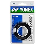 Yonex AC 135 Strong Griffband (3er Pack) Black für Tennis, Squash und Badminton