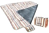 PEARL Picknikdecke: Fleece-Picknick-Decke 200 x 175 cm, Wasserabweisende Unterseite (Thermo Picknickdecke)