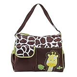 Prochive Multifunktionale Mama Handtasche Baby Wickeltasche Reisen Tasche Giraffen Muster Grün