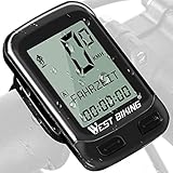 Fahrradcomputer Kabellose Fahrrad Tacho Drahtlos, 18 Funktionen Wasserdicht Leicht Großbildschirm Radcomputer Funk Kabellos LCD Geschwindigkeitsmesser Kilometerzähler Geschwindigkeit