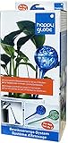 Feelino 2X 9cm Grosse Glas-Bewässerungskugeln Happy Globe zur automatischen Bewässerung für ca. 14 Tage, Durstkugeln, Wasserkugeln