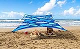Neso Zelte Strand Zelt mit Sand Anker, Portable Baldachin Sunshade - 2,1m x 2,1m - Patentierte verstärkte Ecken (Color) (Rettet die Wale)