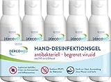 DERCOMED Hand-Desinfektionsgel - schonendes Desinfektionsmittel, begrenzt viruzid, praktische Reisegröße - 5 x 45 ml
