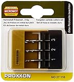 PROXXON 27116 Vollhartmetall - Schaftfräser - Satz, 3 - teiliger Satz